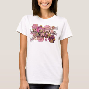 Camiseta Diseño de texto Rosa Intenso EL FUTURO ES AHORA