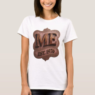 Camiseta Diseño de texto Sharp Gold ME EST 1976