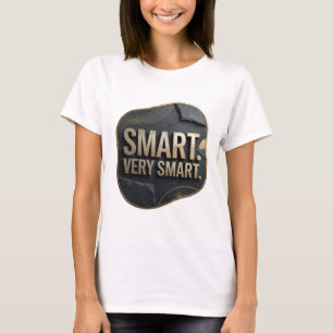 Camiseta Diseño de texto Snappy Gold SMART VERY SMART