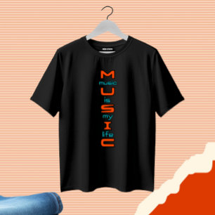 Camiseta Diseño de texto sobre música