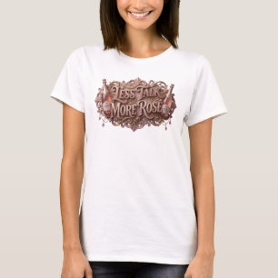 Camiseta Diseño de texto Statement Rosa MENOS CHARLA MÁS RO