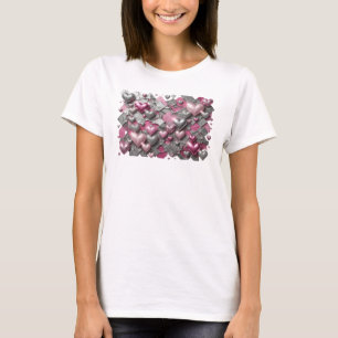 Camiseta Diseño de texto Trendy Pink LOVE IS IN THE AIR