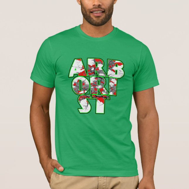 Camiseta Diseño de texto verde y rojo de Guay para el arbor (Anverso)