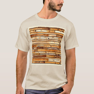 Camiseta Diseño de textura maderera envejecida