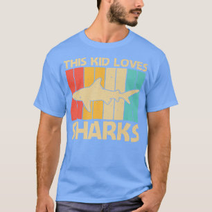 Camiseta Diseño de tiburón Guay para niños niños y animales