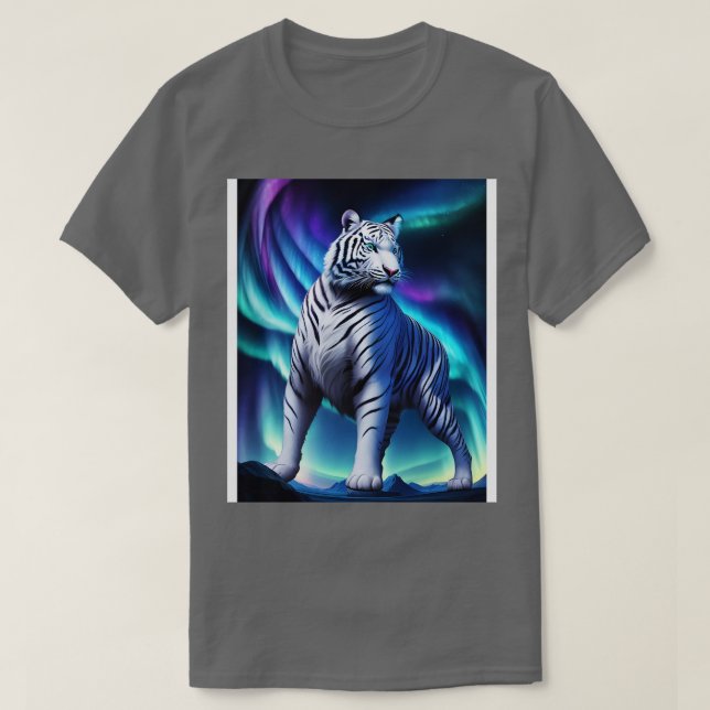 Camiseta diseño de tigre blanco 2 (Diseño del anverso)