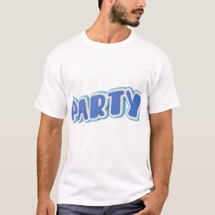 Camiseta Diseño de tipografía 3D Party Vibes.