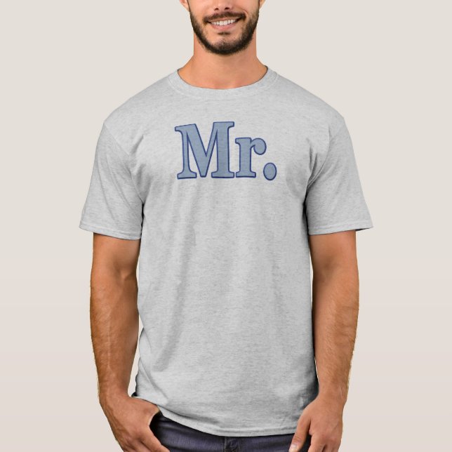 Camiseta Diseño de tipografía azul MR (Anverso)