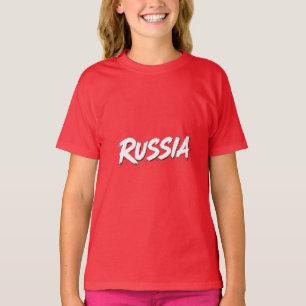 Camiseta Diseño de tipografía con bandera de Rusia con pinc