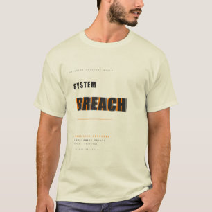 Camiseta Diseño de tipografía de ciberseguridad Brecha del