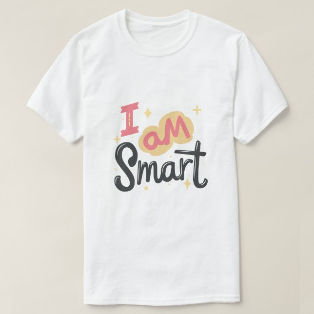 Camiseta Diseño de tipografía de confianza positiva intelig (Diseño del anverso)