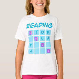 Camiseta Diseño de tipografía de crucigrama de libro de lec