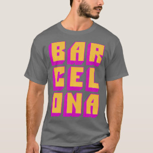 Camiseta Diseño de tipografía de estilo retro de Barcelona