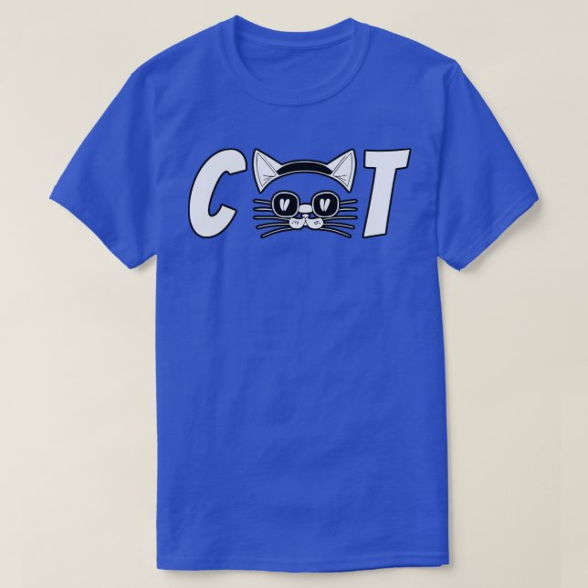 Camiseta Diseño de tipografía de gato (Diseño del anverso)