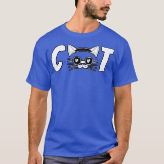 Camiseta Diseño de tipografía de gato