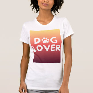 Camiseta Diseño de tipografía de huella de perro
