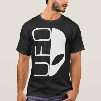 Camiseta Diseño de tipografía de ovni de medio rostro de in