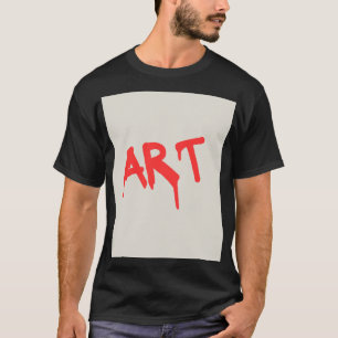 Camiseta Diseño de tipografía de pintura goteante ART rojo