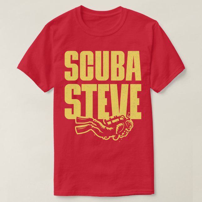 Camiseta Diseño de tipografía de Steve Scuba (Diseño del anverso)