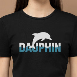 Camiseta Diseño de tipografía delfín Minimalista