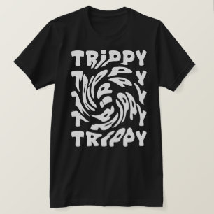 Camiseta Diseño de tipografía espiral trippy