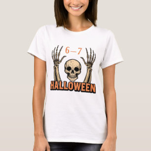 Camiseta Diseño de tipografía minimalista Seis Siete 6-7