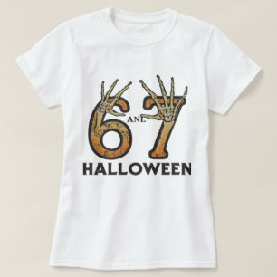 Camiseta Diseño de tipografía minimalista Six Seven 67
