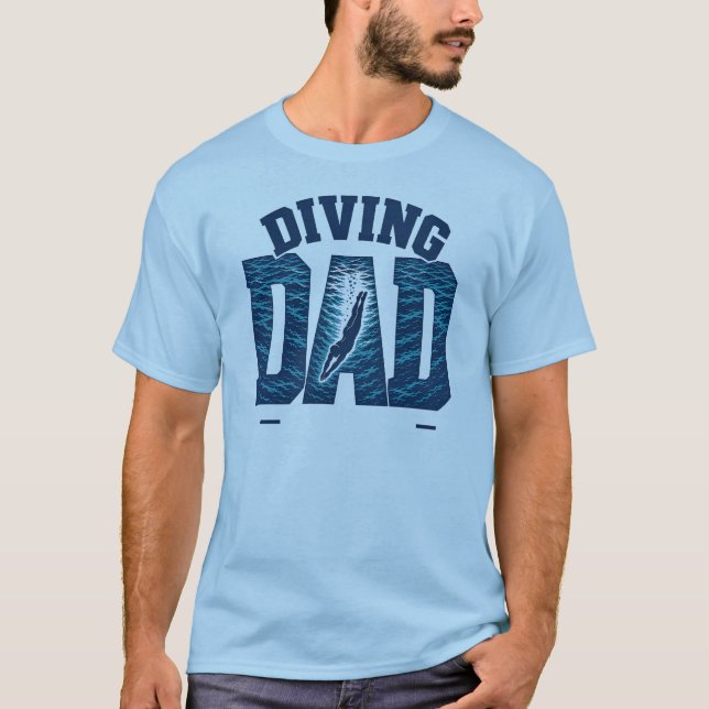 Camiseta Diseño de tipografía negrita de Papá Buceador (Anverso)