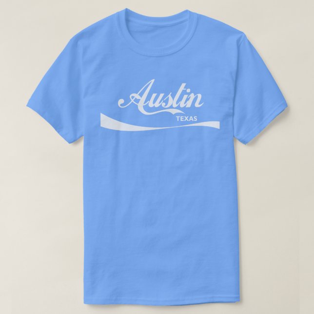 Camiseta Diseño de tipografía retro de Austin Texas (Diseño del anverso)