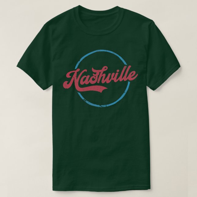 Camiseta Diseño de tipografía retro de Nashville (Diseño del anverso)