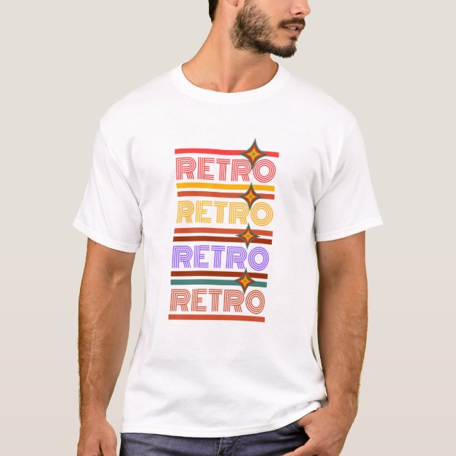 Camiseta Diseño de tipografía retro vibrante (Anverso)