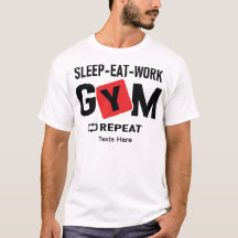 Diseño de tipografía Sleep Eat Work Gym Repeat