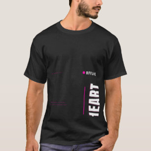 Camiseta Diseño de tipografía Tech Corazón sin conexión