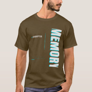 Camiseta Diseño de tipografía tecnológica de memoria corrup
