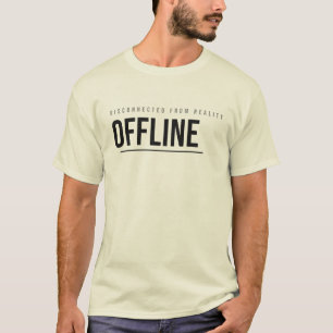 Camiseta Diseño de tipografía tecnológica fuera de línea