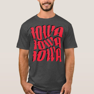 Camiseta Diseño de tipografía vintage de IOWA V2