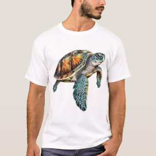 Camiseta Diseño de Tortugas Subacuáticas para Buceadores