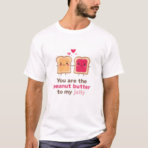 Camiseta Diseño de tostada linda de mantequilla de maní par