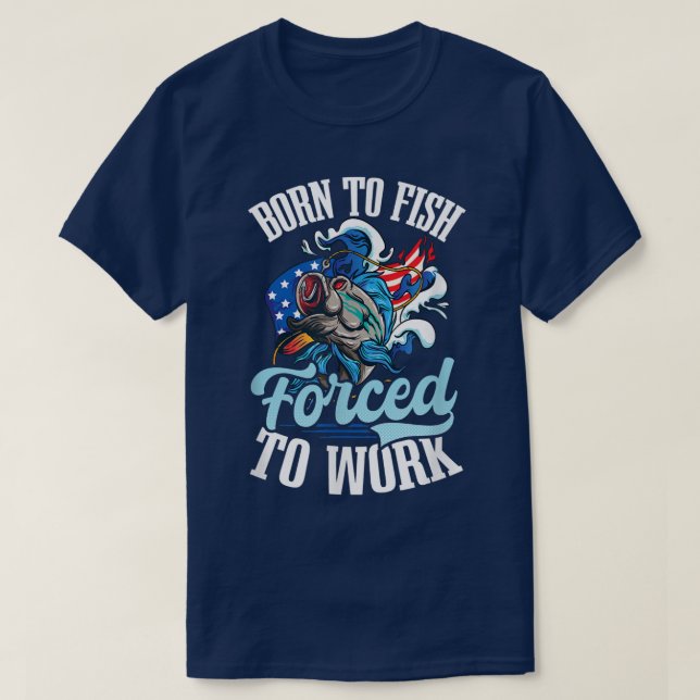 Camiseta Diseño De Trabajo Forzado De Pescado Pesquero De B (Diseño del anverso)