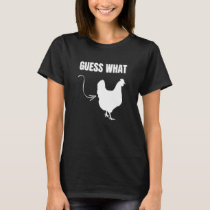Camiseta Diseño de Trasero de Pollo Adivina Qué