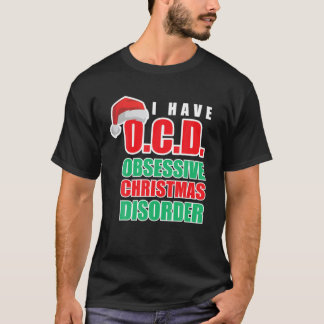 Camiseta Diseño de trastorno obsesivo de navidad de navidad