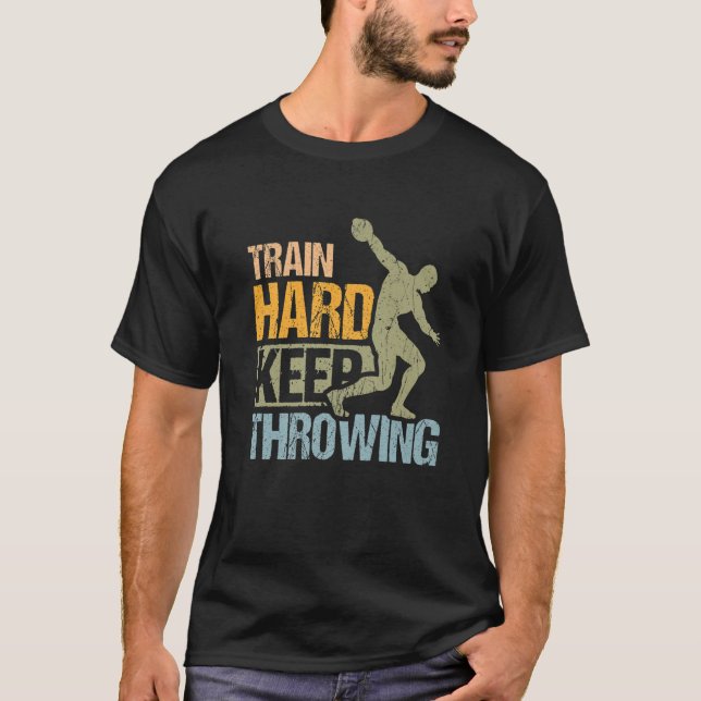 Camiseta Diseño De Tren Duro De Tirar Para Discus Thrower (Anverso)