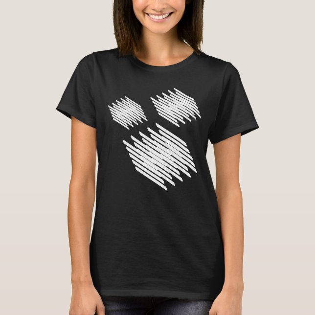 Camiseta diseño de tres cuadrados geométricos (Anverso)