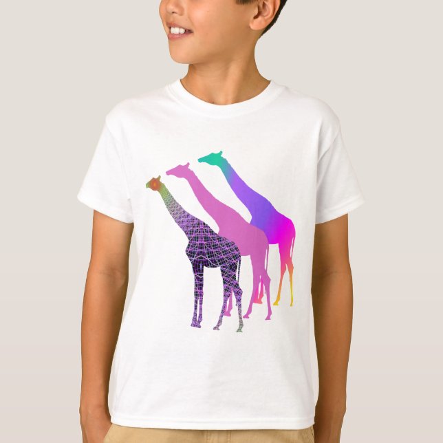 Camiseta Diseño de tres jirafas 5 (Anverso)