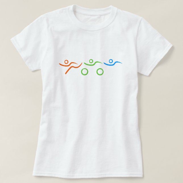 Camiseta Diseño de triatlón fresco y único (Diseño del anverso)