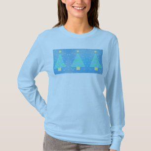 Camiseta Diseño de trío de árbol de Navidad.