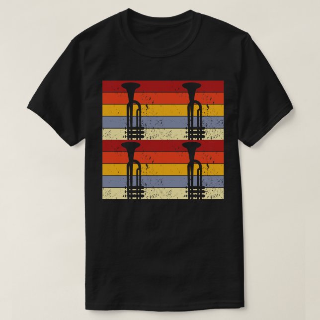 Camiseta Diseño de trompeta vintage (Diseño del anverso)