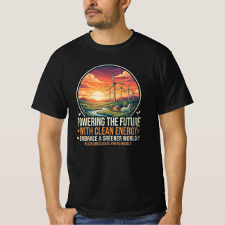 Camiseta Diseño de Turbina Eólica de Energía Limpia