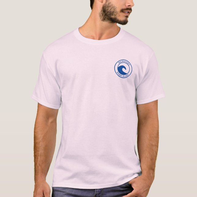 Camiseta Diseño de un círculo de ondas oceánicas azules de  (Anverso)