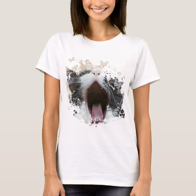 Camiseta Diseño de un gato bonito (Anverso)